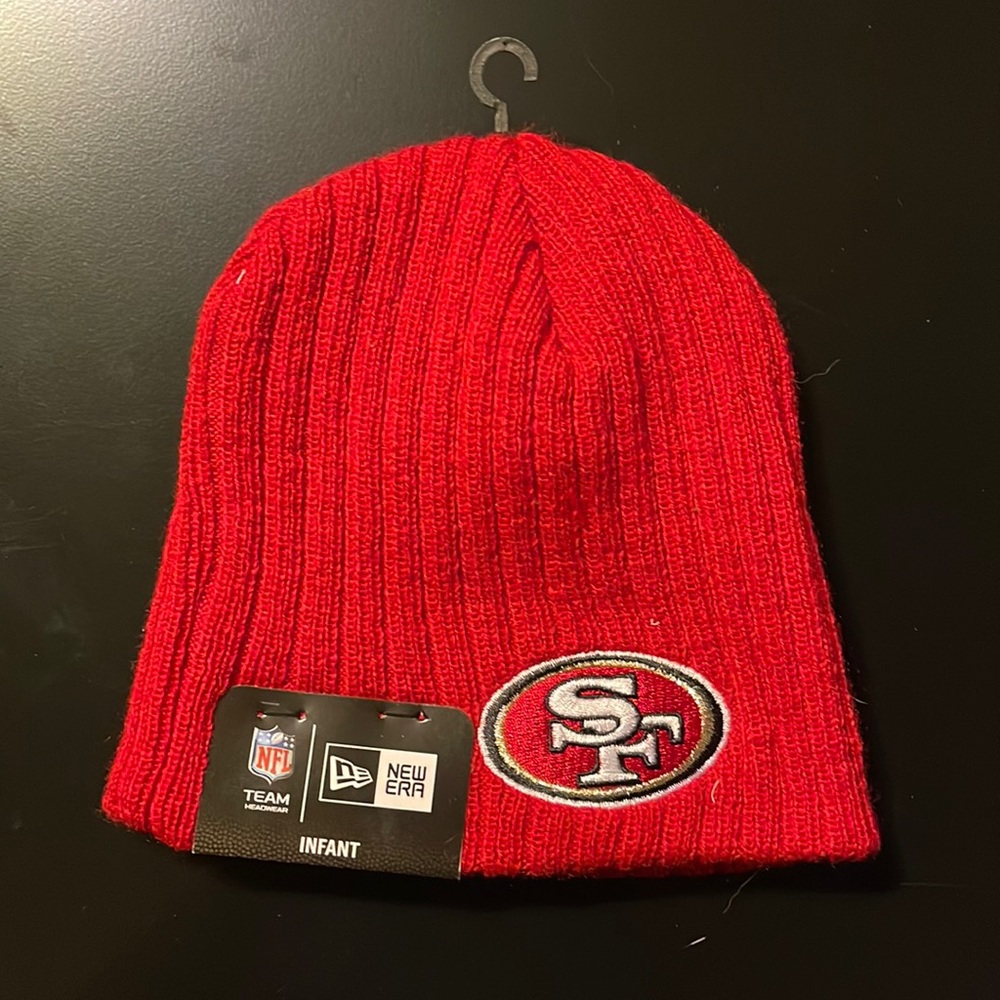 Infant San Francisco 49ers Football Team New Era Burgundy Mini Fan Beanie